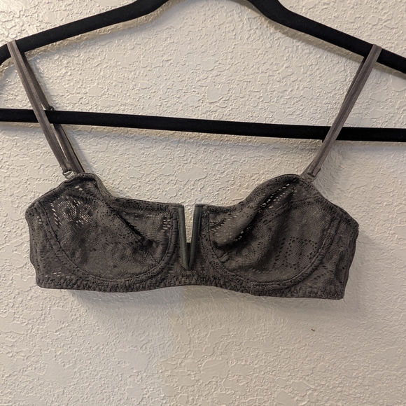 Intimately By Free People Other - Elegant Gray Lace Bralette